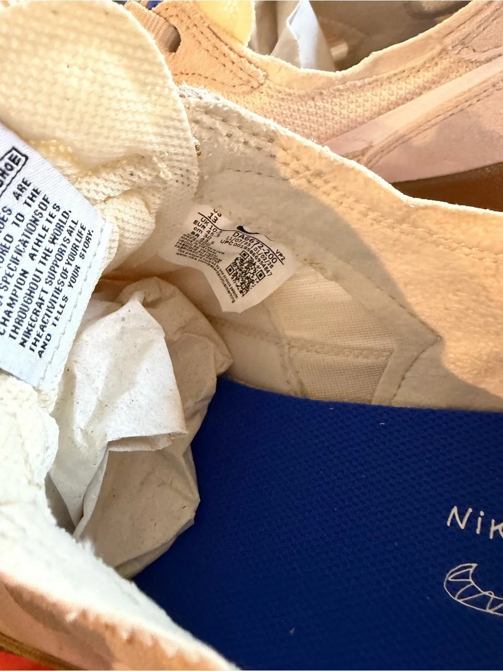 Nike Tom Sachs General Purpose Sneaker in Cream with Tan Midsole